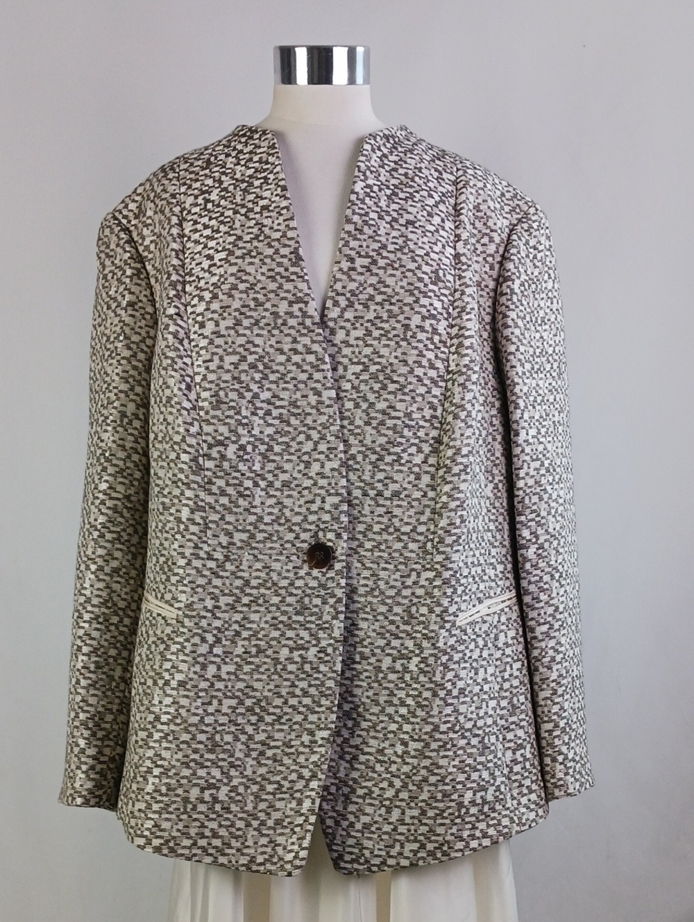 LAFAYETTE 148 NEW NOUGAT MULTI PRINT BLAZER